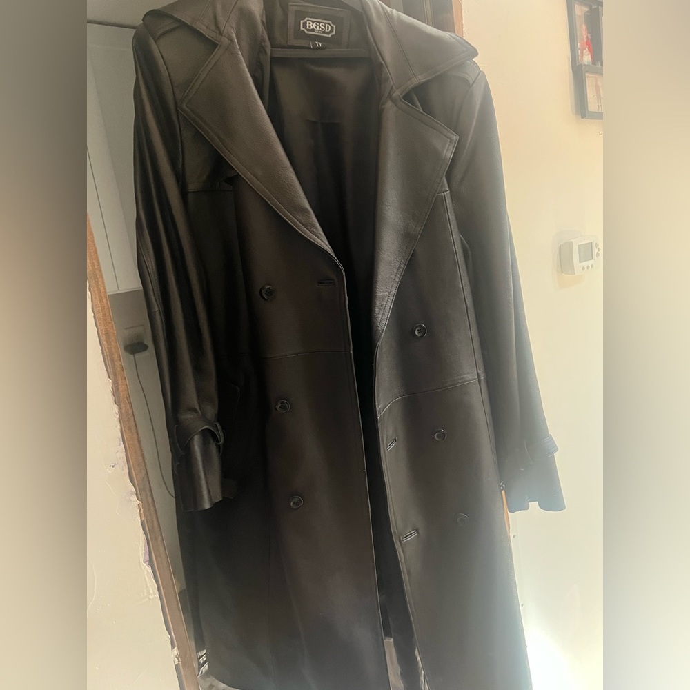 BGSD “Xander” leather trench coat